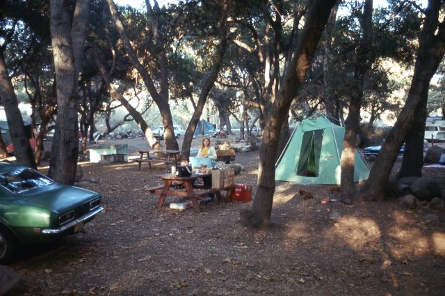 Sally and I did a lot of camping, mostly at Lake Casitas, CA